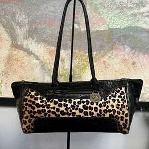 Brahmin Singita Collection Leopard Calf Hair Bag ***RARE***